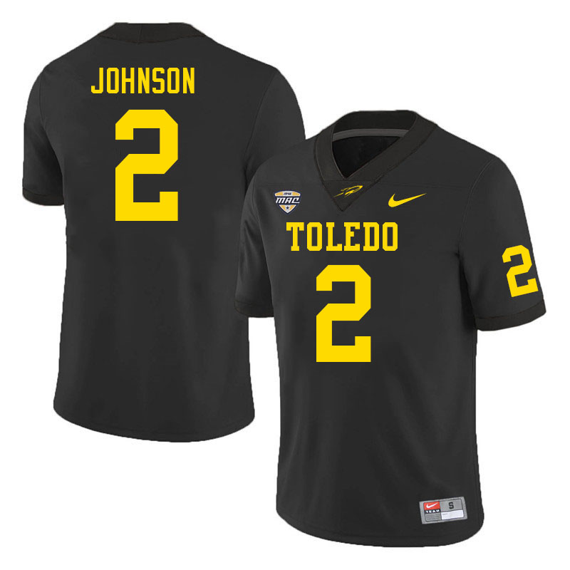 Toledo Rockets #2 Dyontae Johnson College Football Jerseys Stitched Sale-Black